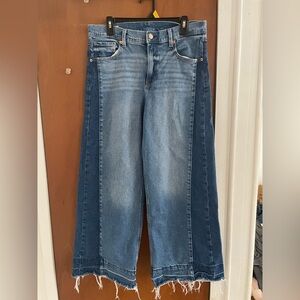 GAP High Rise Stride Jeans - Blue and Light Blue